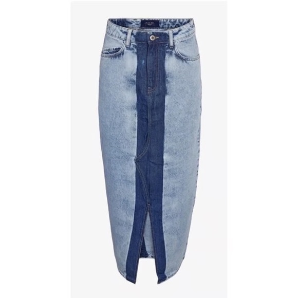 Noisy May • NWT Two-Tone Denim Maxi Skirt - Picture 2 of 2